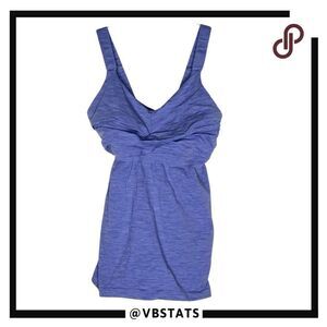 Athleta Women's Twist‎ Front Racerback Yoga Intertwine Tank Bra Periwinkle Sz XS